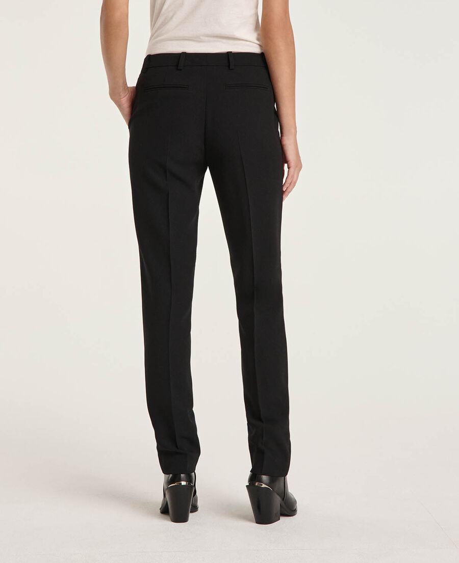The Kooples WOMEN BLACK black crepe suit trousers