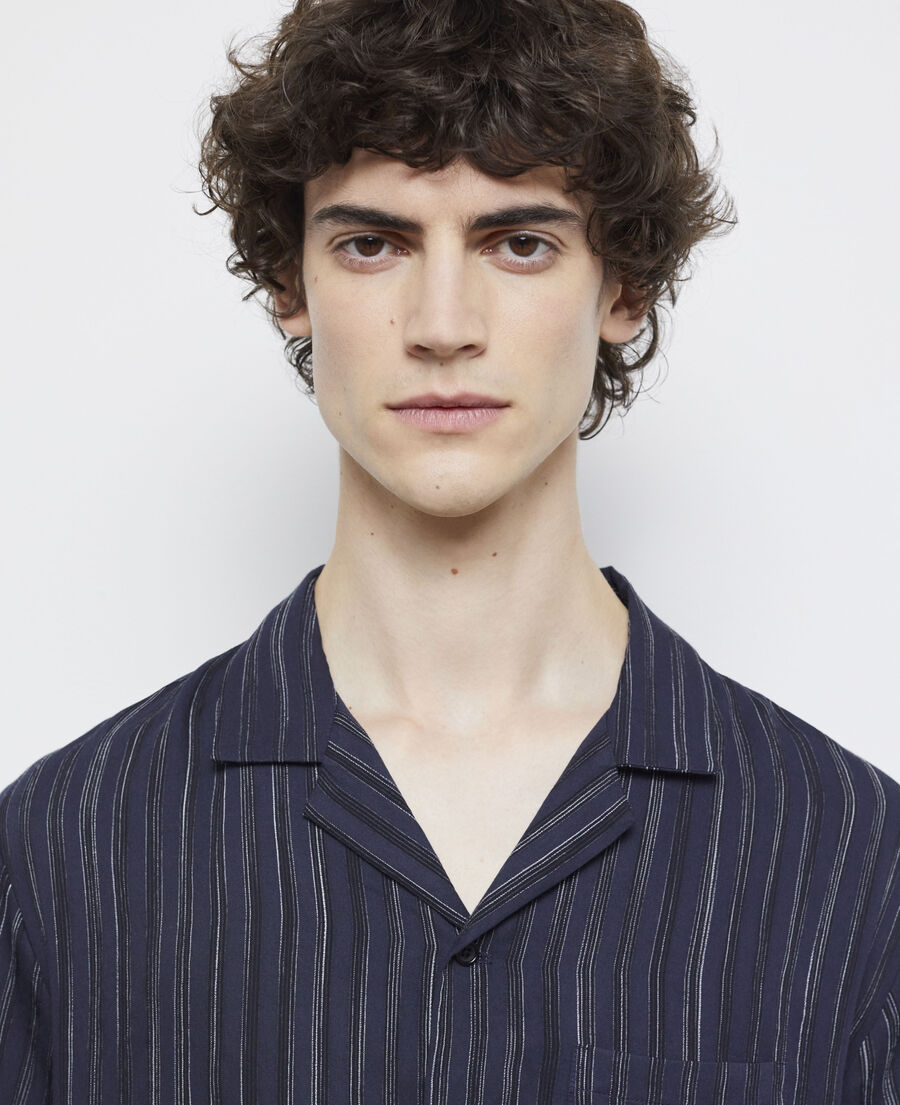 camisa rayas azul marino