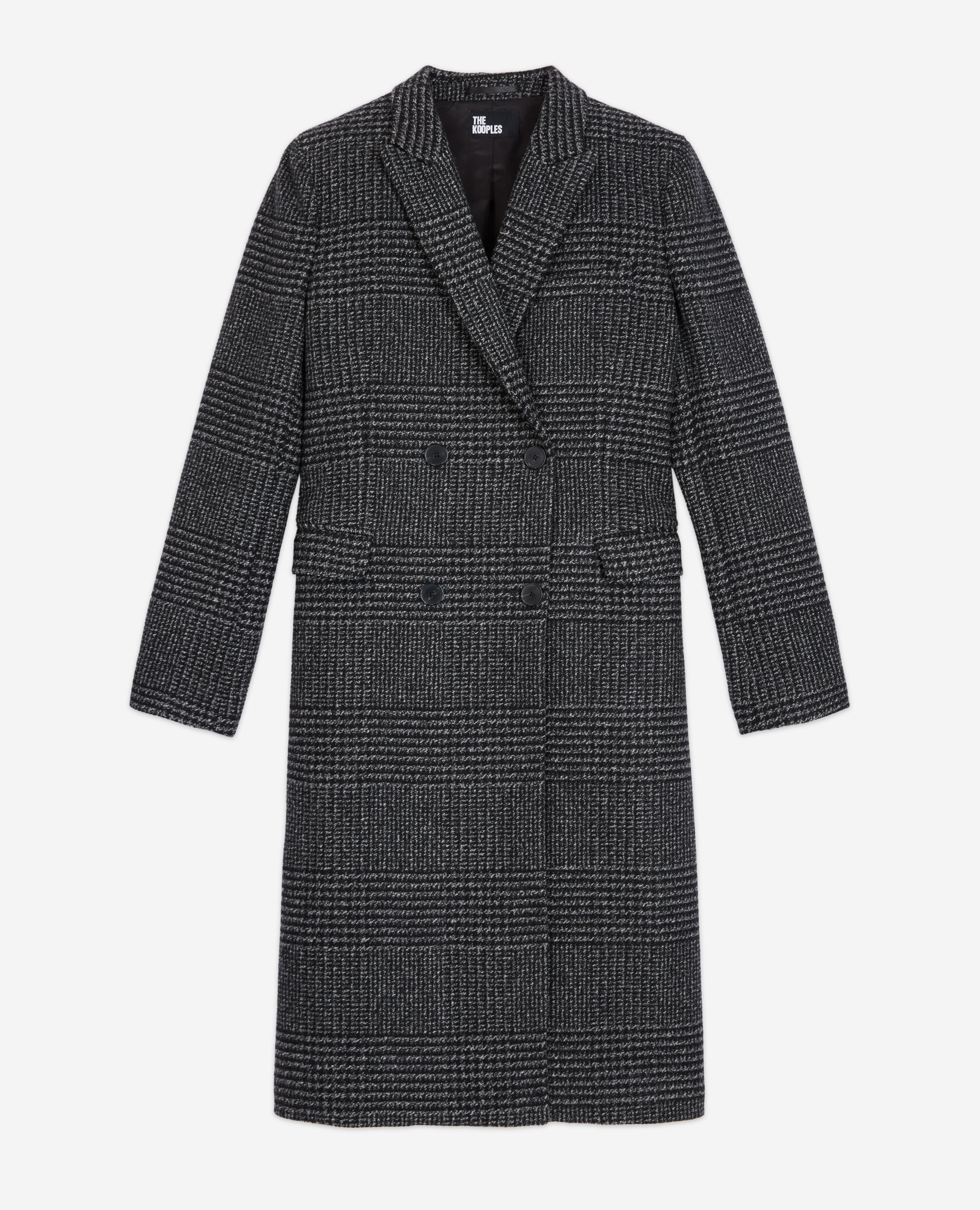 Gray wool coat, DARK GREY, hi-res image number null
