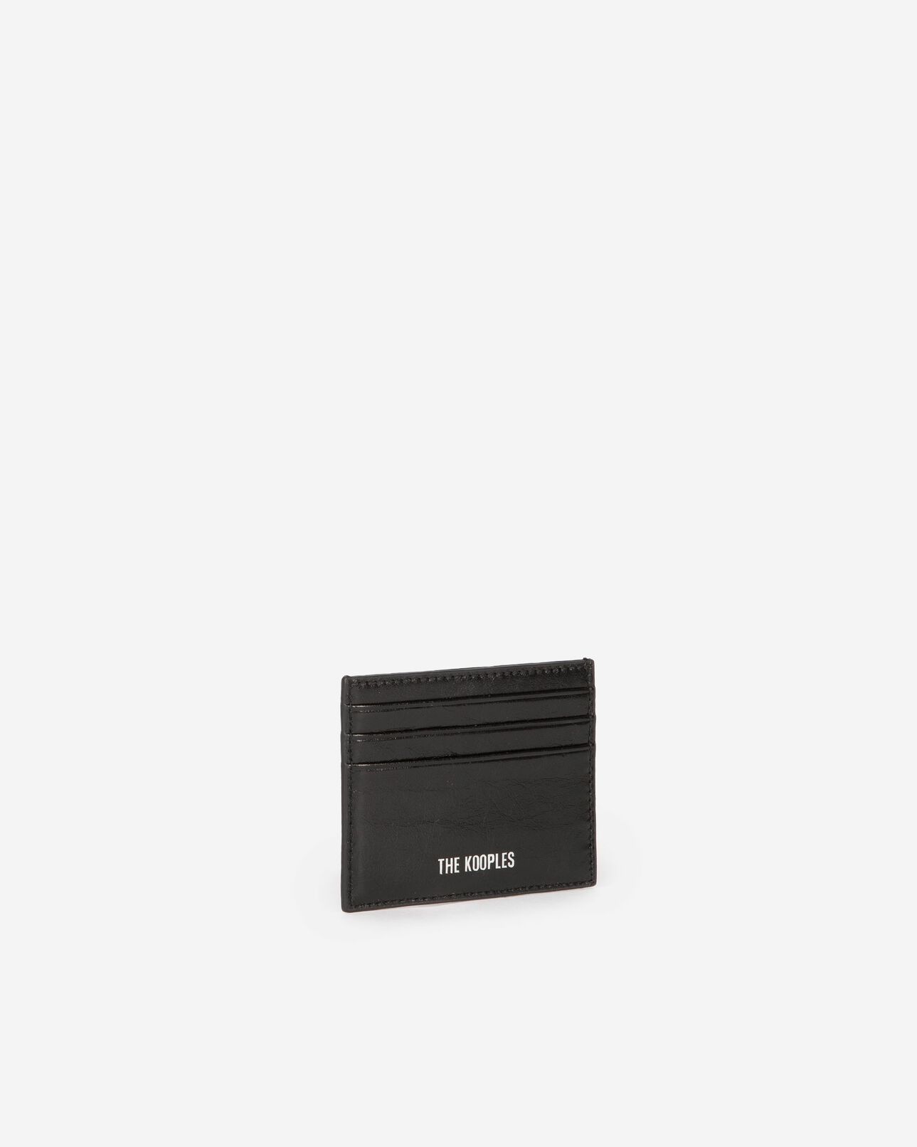 The Kooples FEMME BLACK porte cartes amelia en cuir noir