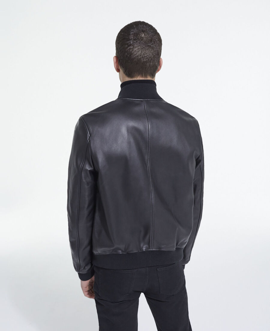 leather jacket with leopard print lining