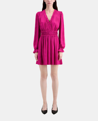 The Kooples WOMEN PINK short pink dress with shirring