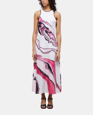 The Kooples F WHITE PINK printed long dress