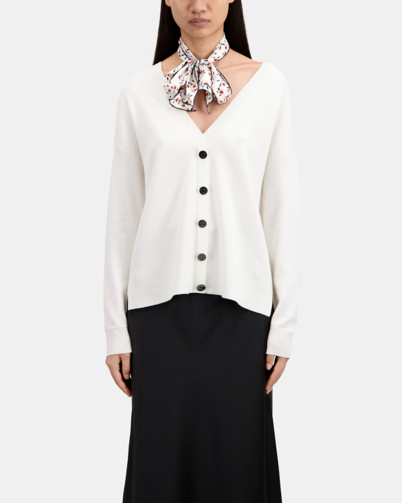 The Kooples FEMME ECRU pull avec boutonnage dans le dos