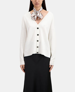 The Kooples DAMEN ECRU pullover mit knopfleiste am rücken