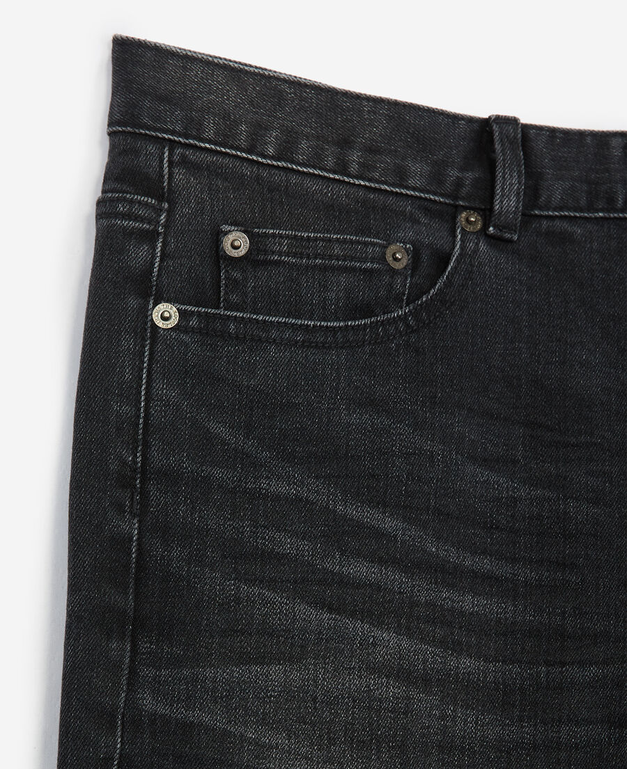 slim-fit faded black jeans