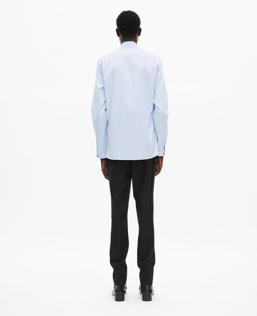 The Kooples MEN LIGHT BLUE blue shirt with officer collar