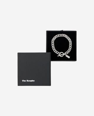 The Kooples HOMME SILVER bracelet large en chaîne argenté