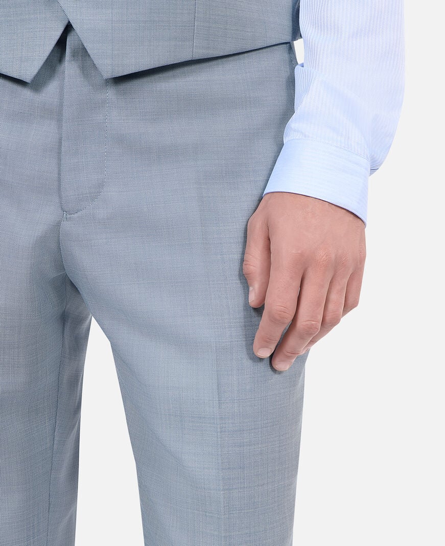The Kooples HERREN BLUE blaue slim fit anzughose aus wolle