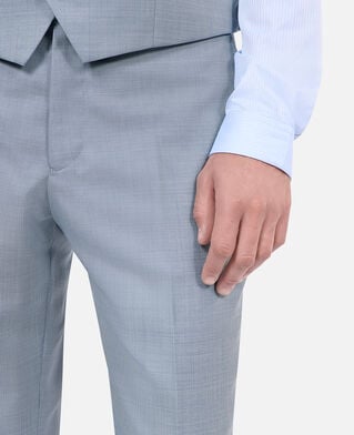 The Kooples HERREN BLUE blaue slim fit anzughose aus wolle