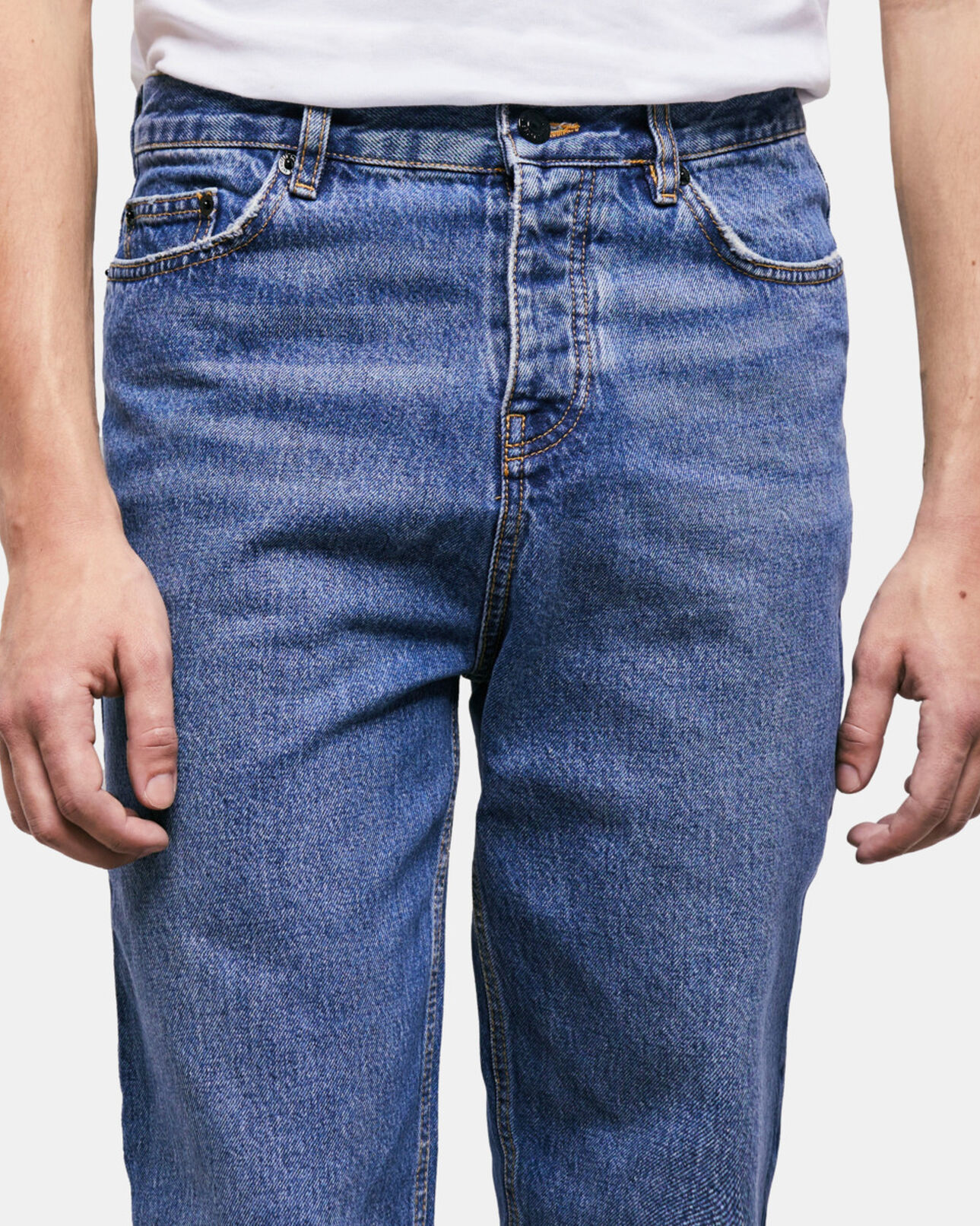 The Kooples HOMME BLUE DENIM jean droit bleu