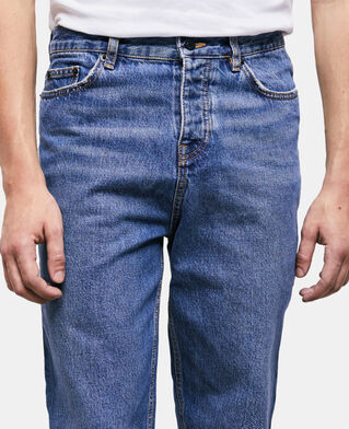 The Kooples H BLUE DENIM blue straight-cut jeans