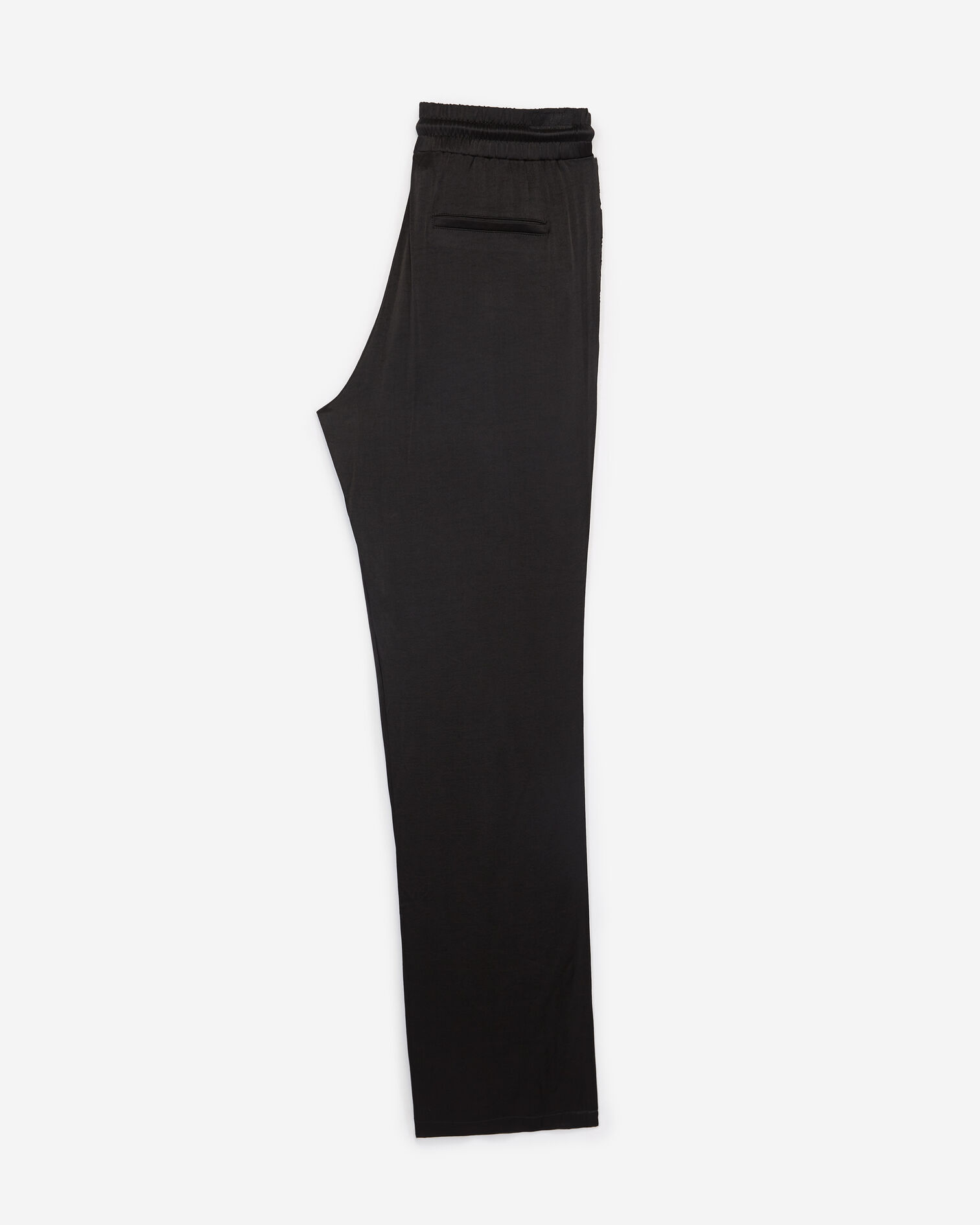 Flowing black trousers with lace detailing, BLACK, hi-res image number null