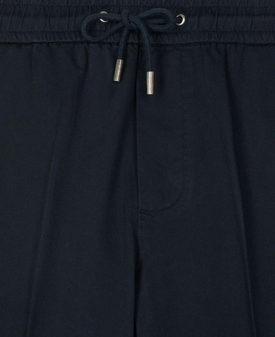 pantalon bleu marine en coton