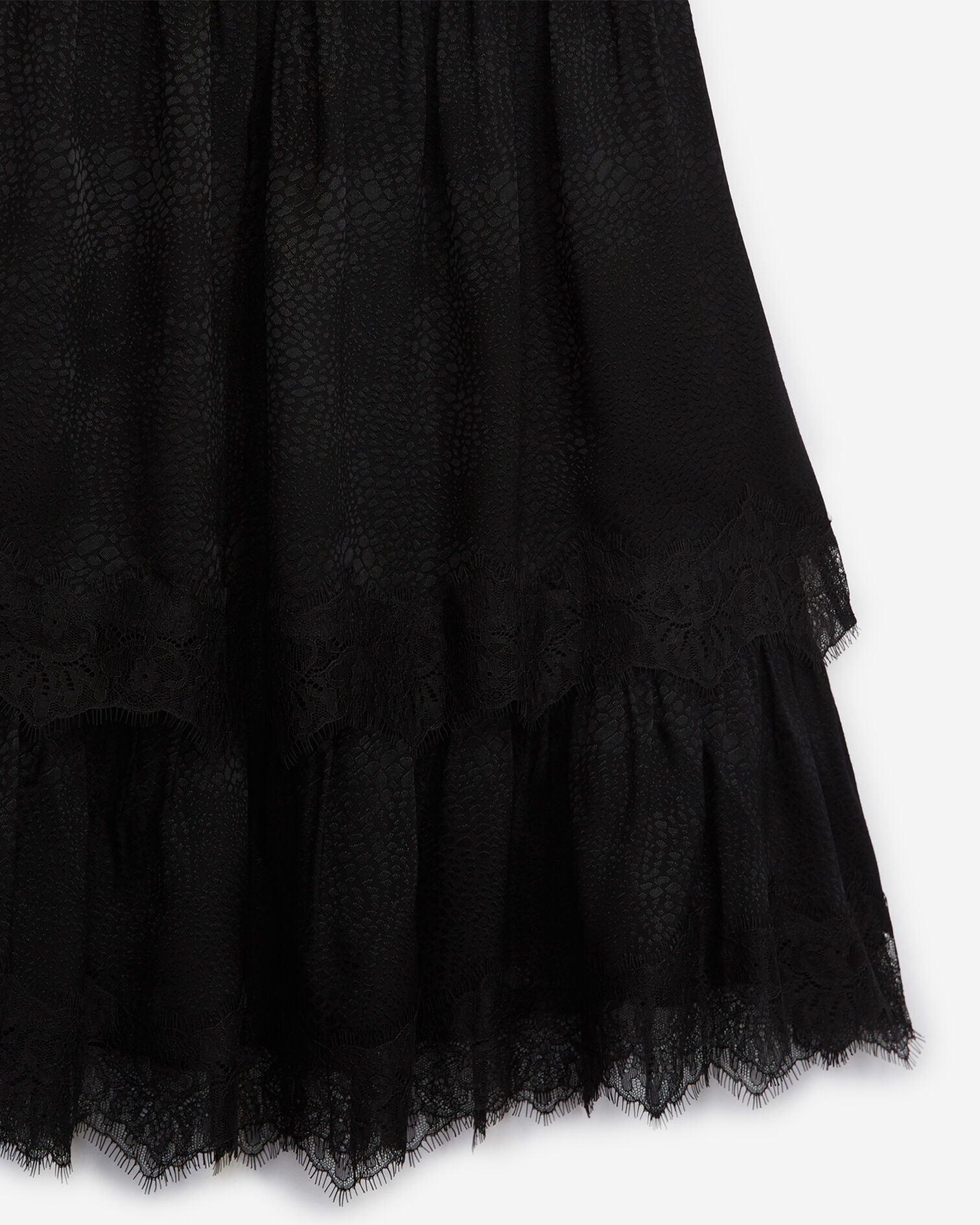 Robe rock manches courtes jacquard noir, BLACK, hi-res image number null