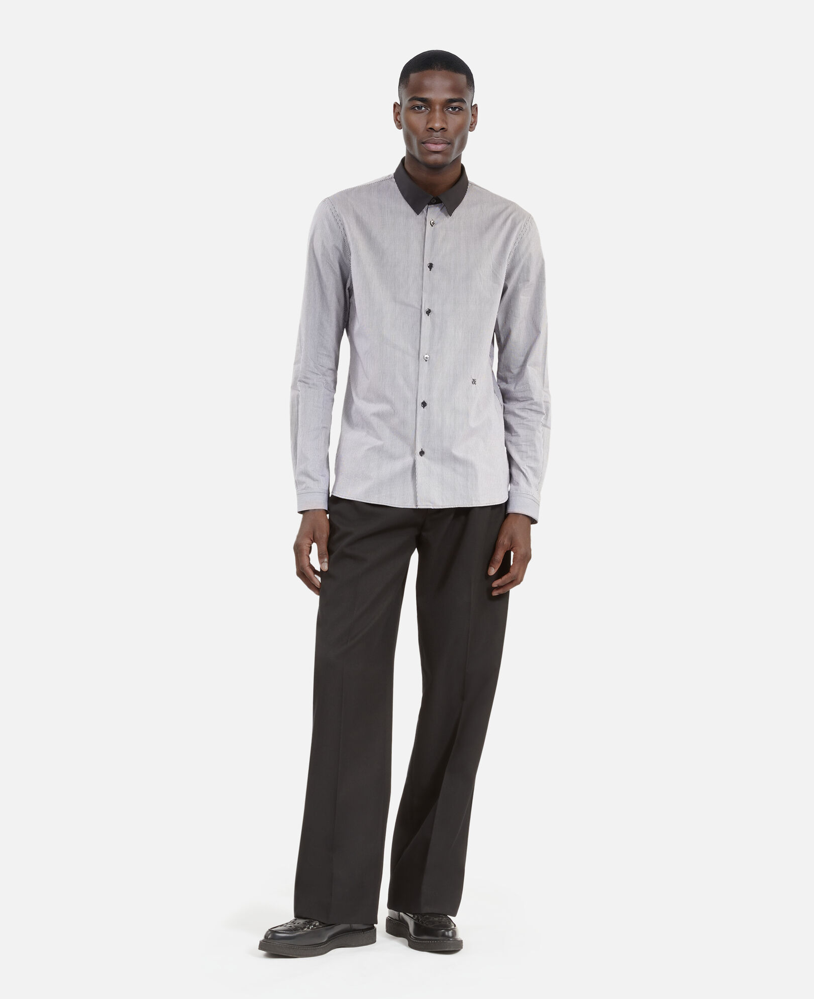 The Kooples HOMME BLACK WHITE chemise à micro carreaux noire et blanche
