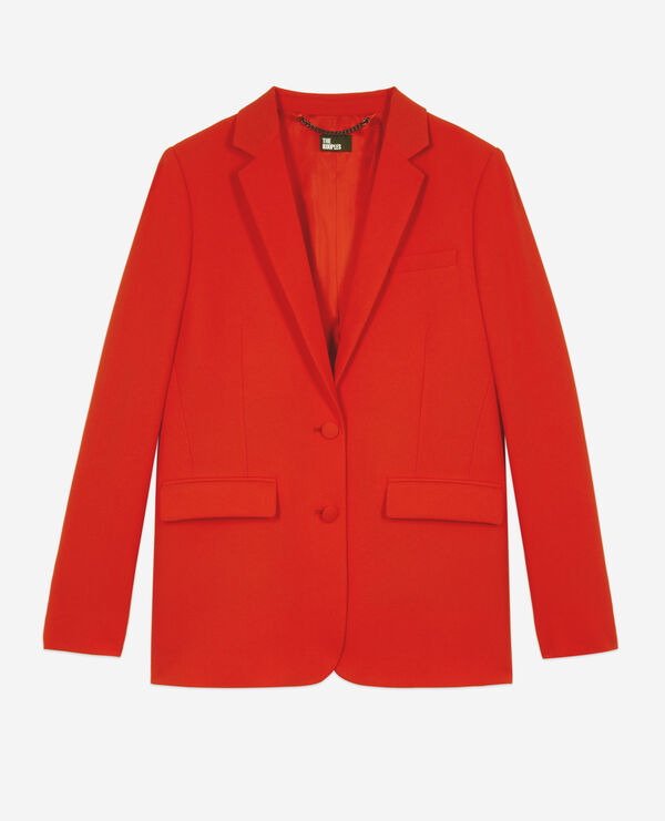 The Kooples FEMME RED veste tailleur en crêpe rouge