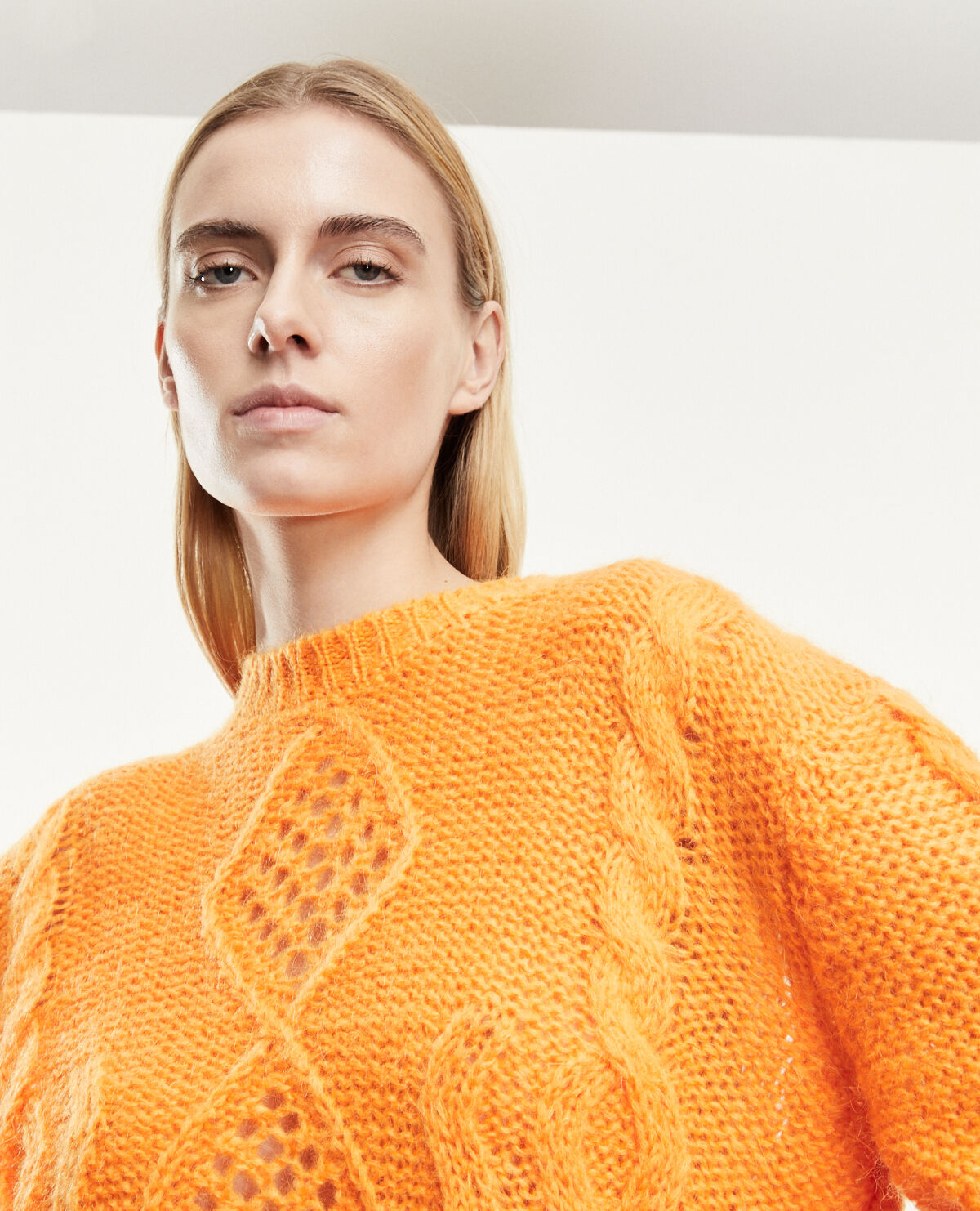 Orange mohair sweater shop