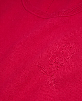The Kooples HERREN CHERRY roter pullover aus wolle mit stickereien