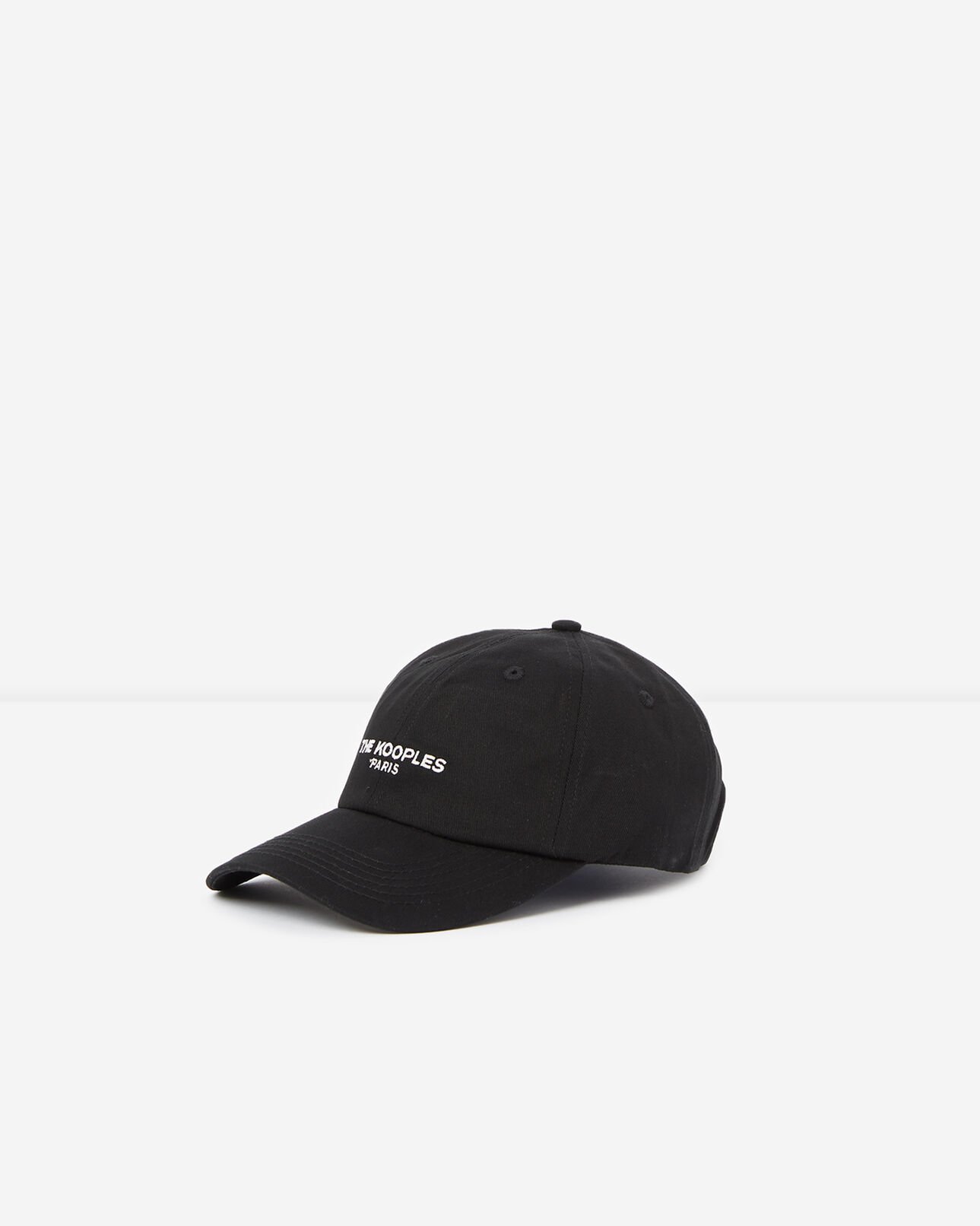 The Kooples MEN BLACK black cotton cap with the kooples paris screen print