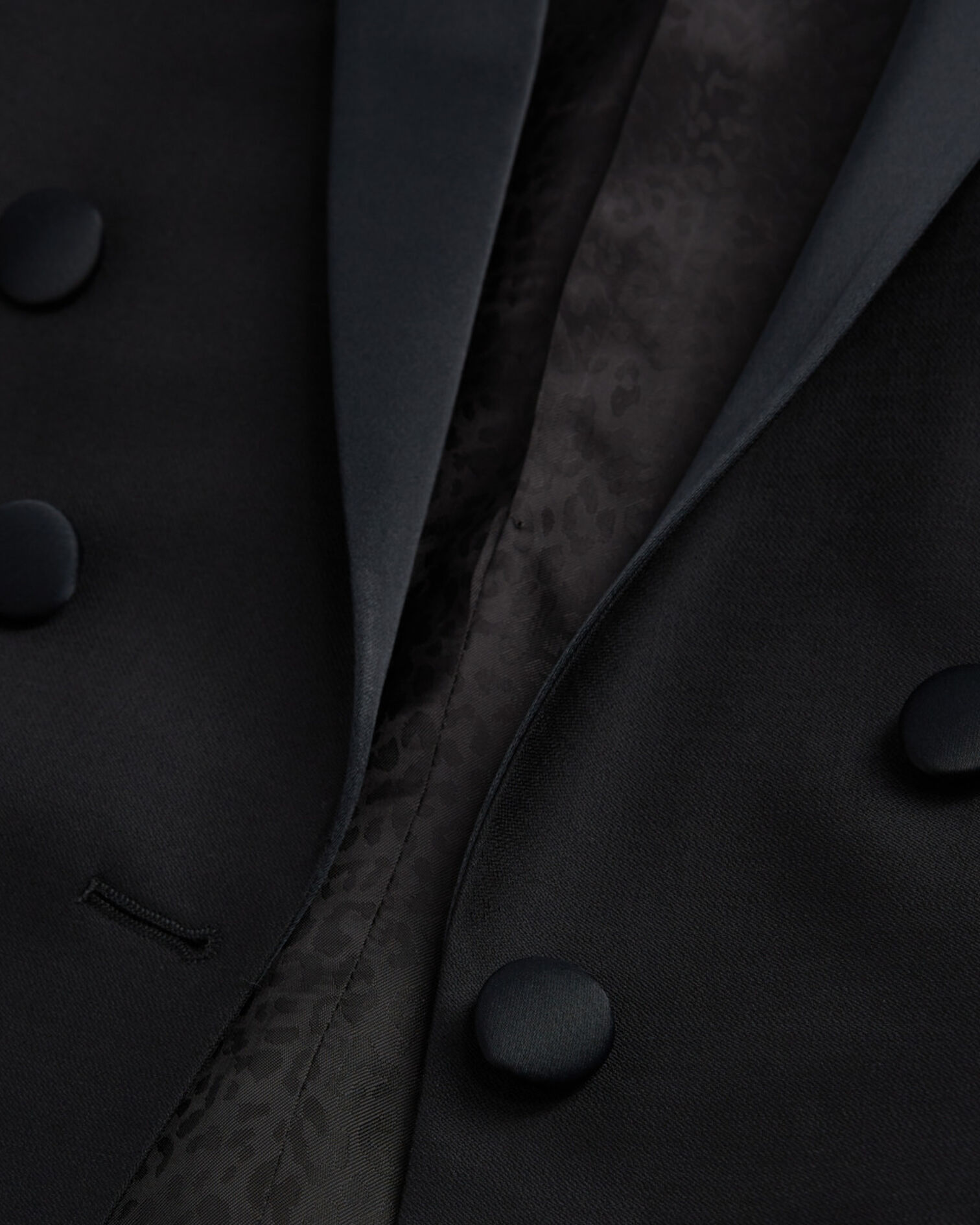Black wool suit jacket, BLACK, hi-res image number null