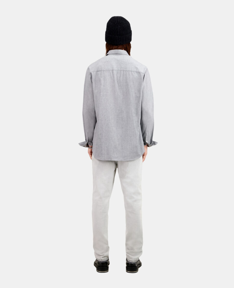 camisa oxford gris