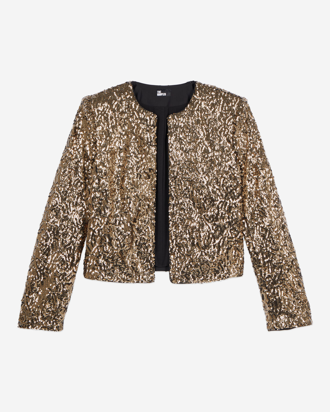 The Kooples FEMME GOLD veste courte à sequins dorés