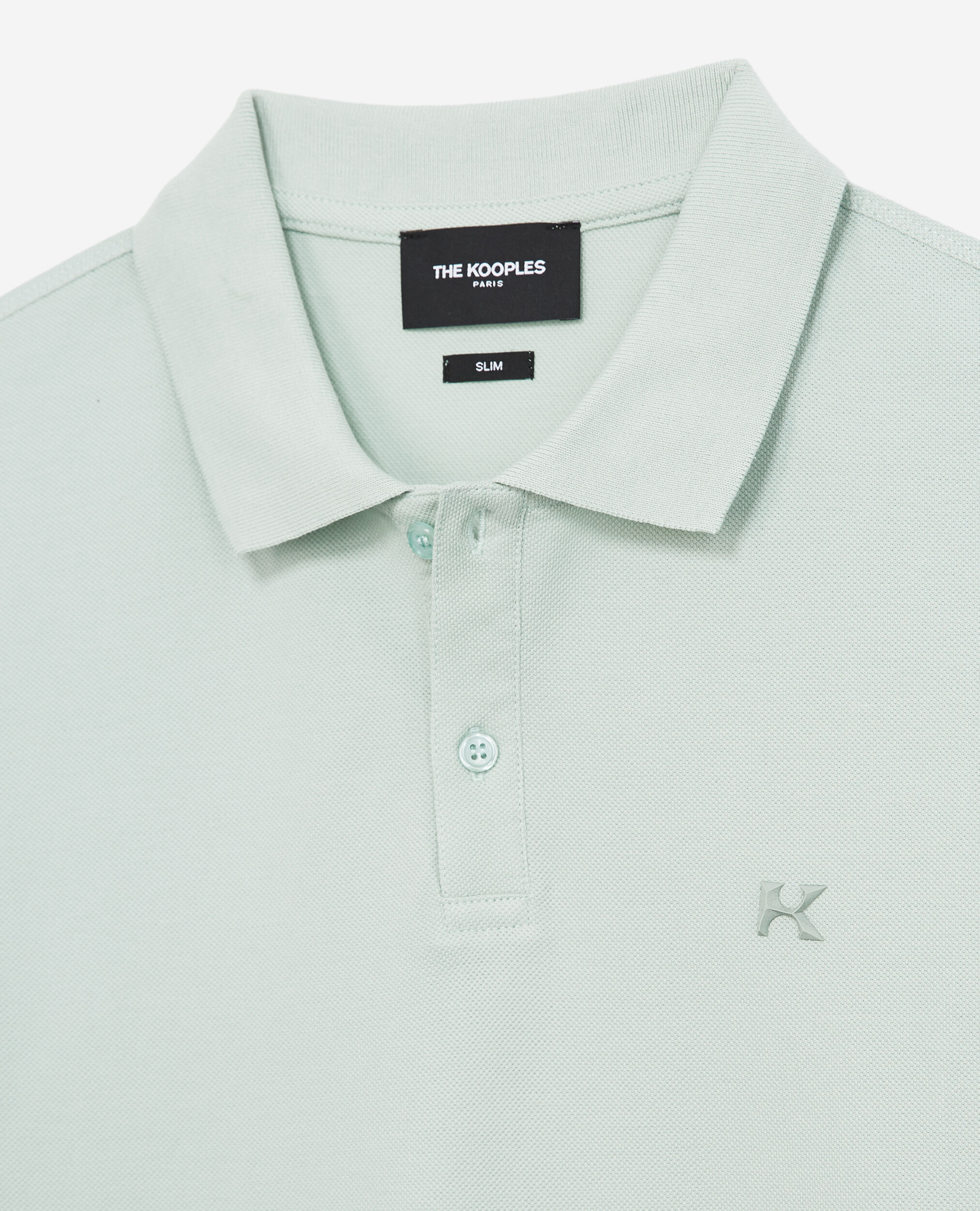 Camisa polo verde menta logotipo goma, FROSTY GREEN, hi-res image number null