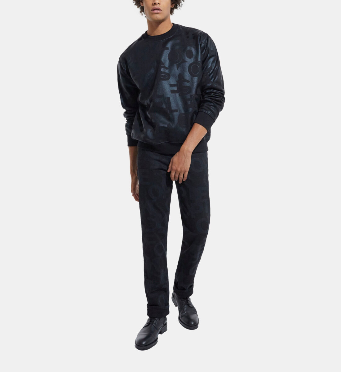 Lサイズ シュプリーム 19AW Scatter Text Crewneck 黒 | www.jarussi