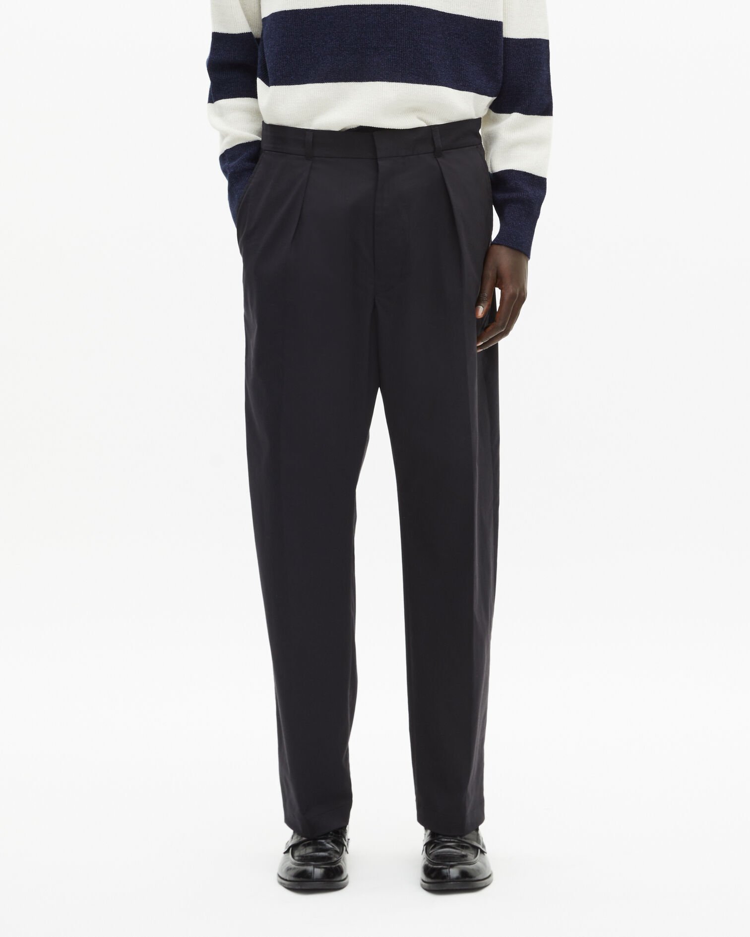 Black pegged pants, BLACK, hi-res image number null