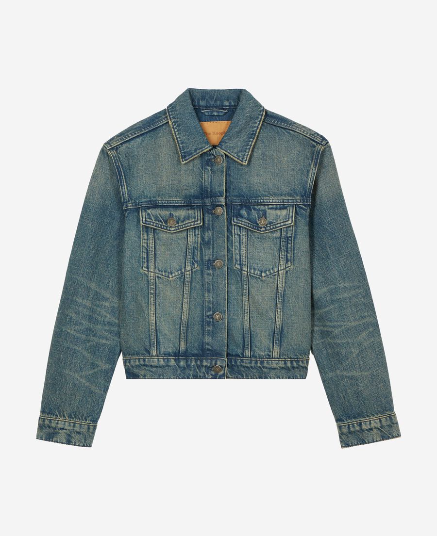 The Kooples F MEDIUM BLUE blue denim jacket