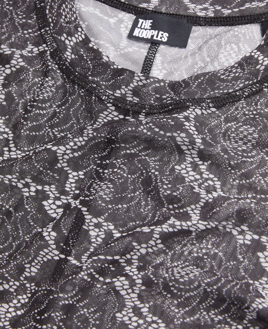 The Kooples FEMME BLACK top imprimé