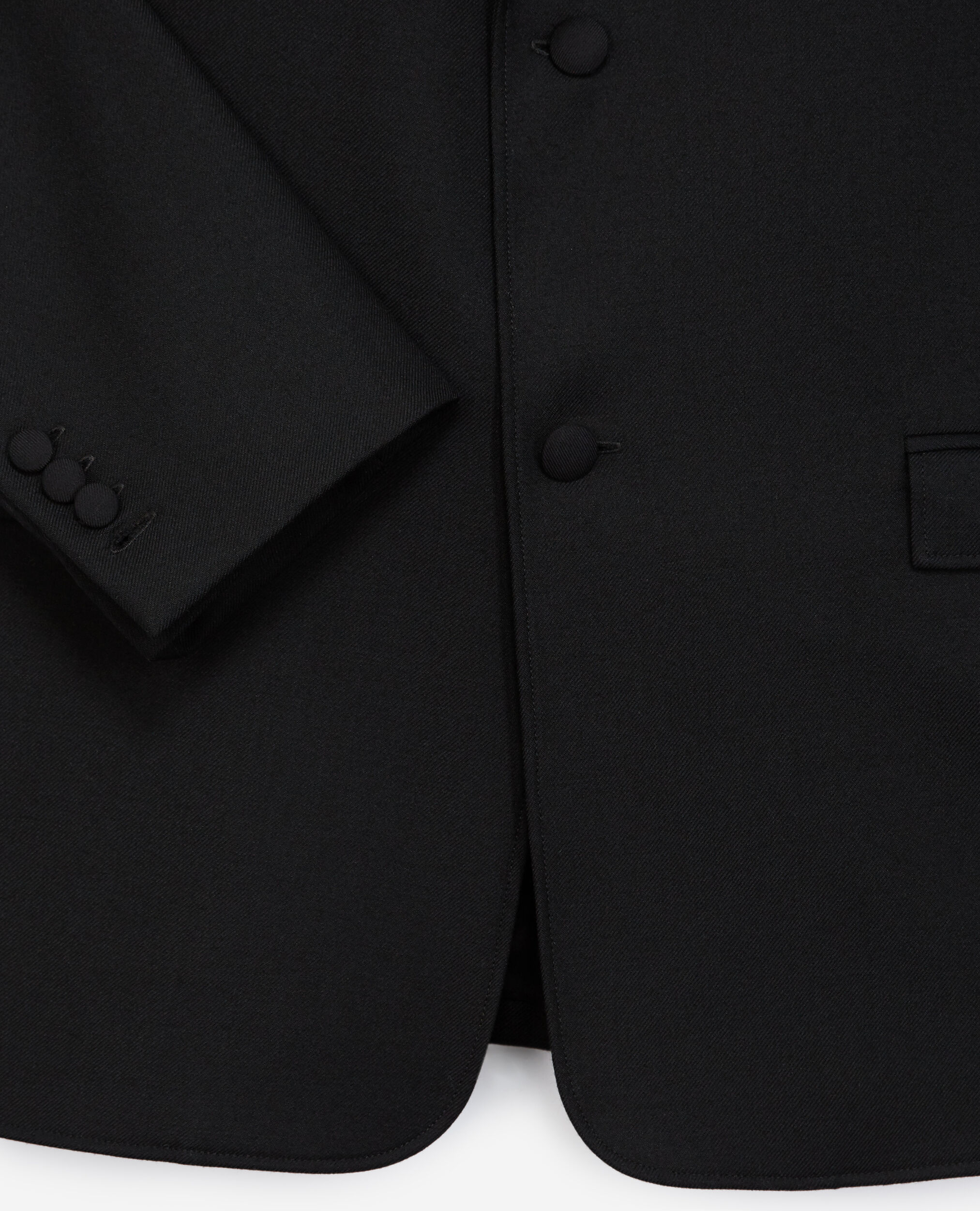 Schwarze Jacke bezogene Knöpfe, BLACK, hi-res image number null