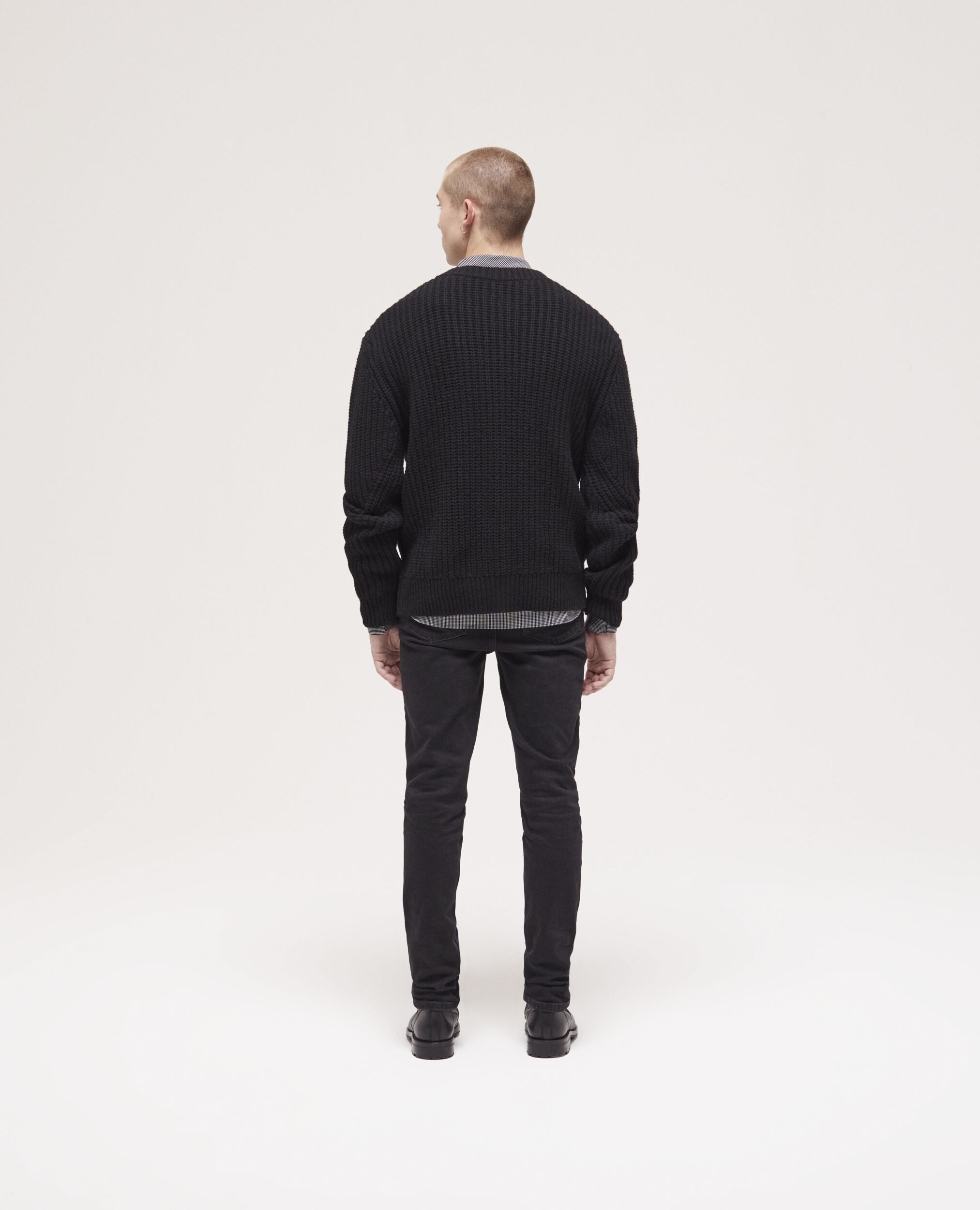 Black buttoned cardigan, BLACK, hi-res image number null