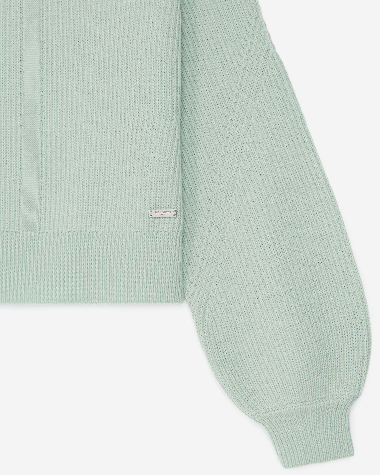 The Kooples FEMME MINT pull laine mérinos vert menthe ample