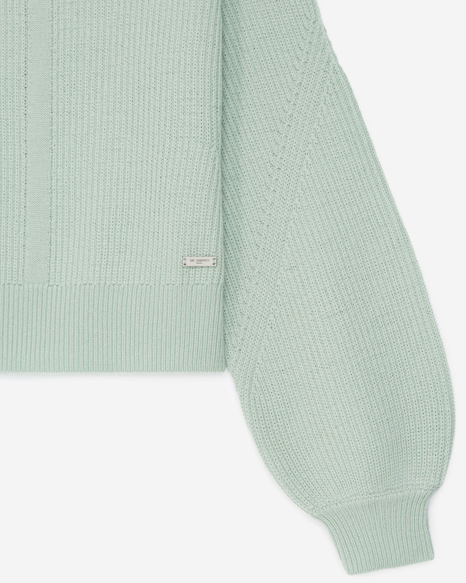 Pull laine mérinos vert menthe ample, MINT, hi-res image number null