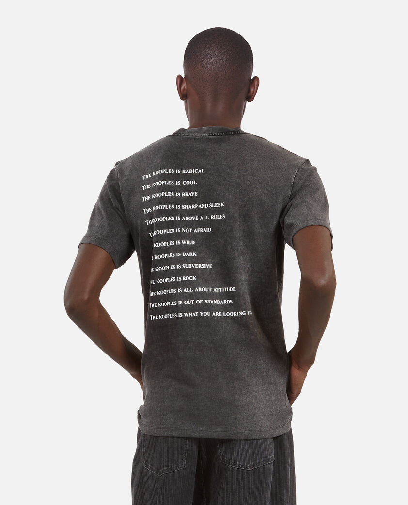 The Kooples HOMME BLACK WASHED t-shirt what is noir