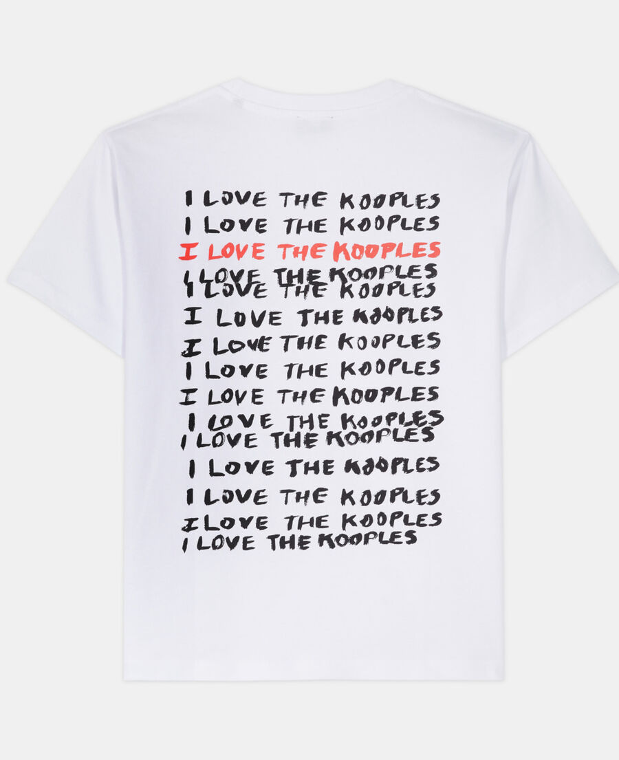 camiseta i love the kooples blanca para mujer