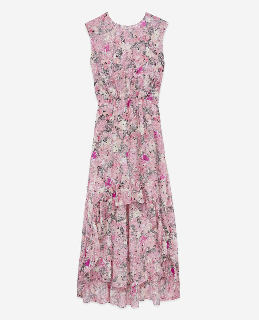The Kooples WOMEN PINK pink long flowing dress with floral print