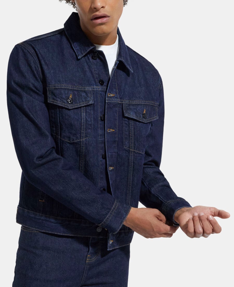 The Kooples HOMME BLUE BRUT blouson en jean bleu