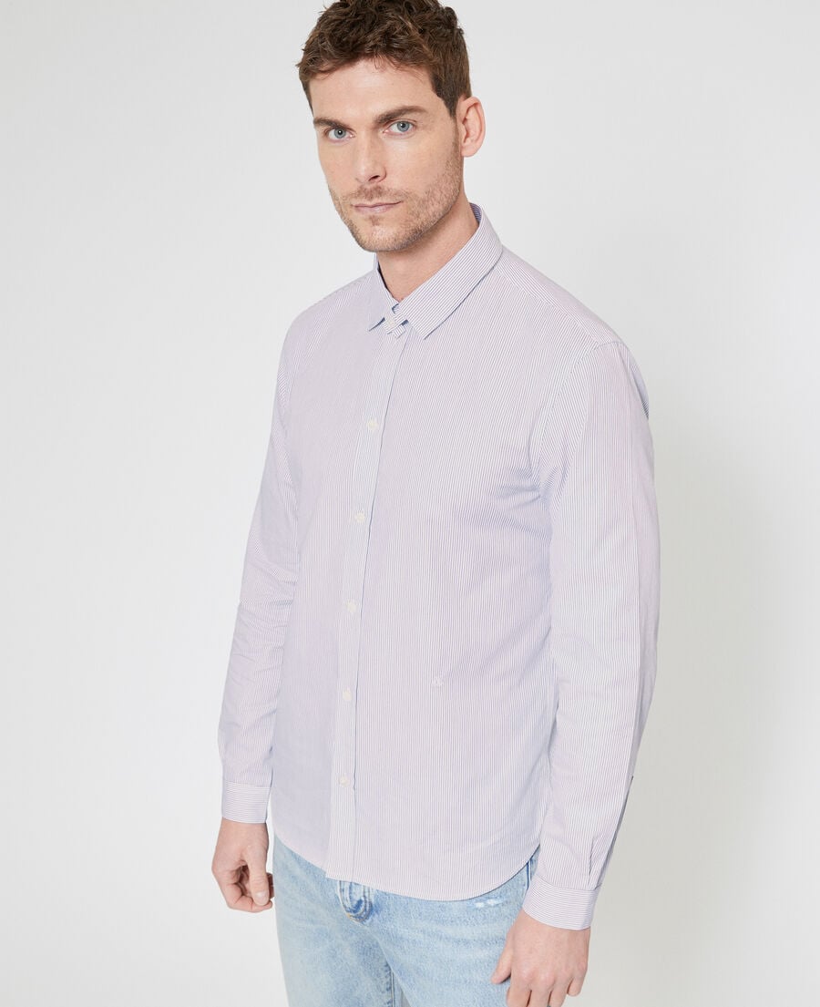 The Kooples MEN BLACK WHITE black striped collared shirt