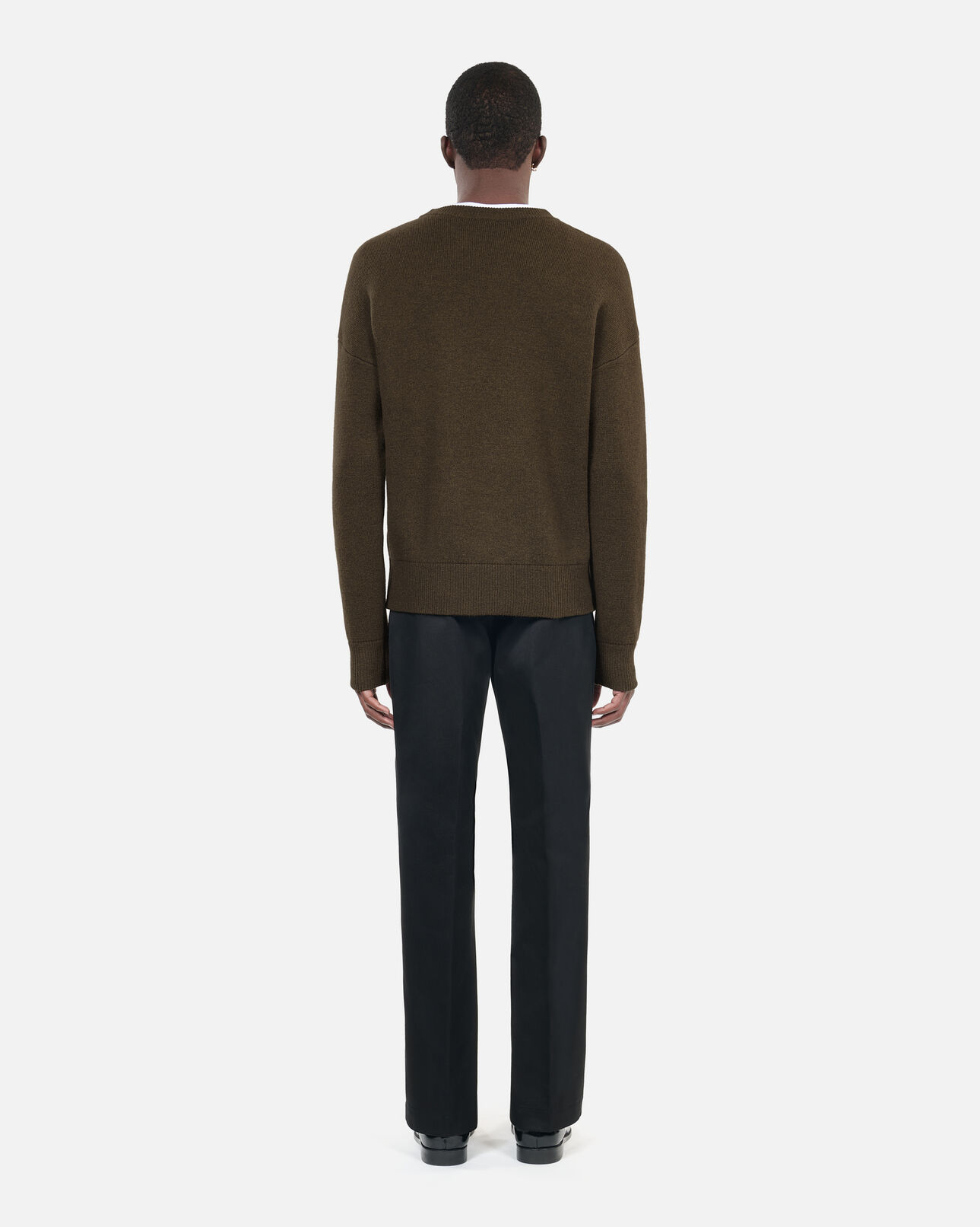 The Kooples HERREN OLIVE NIGHT khakifarbener wollpullover