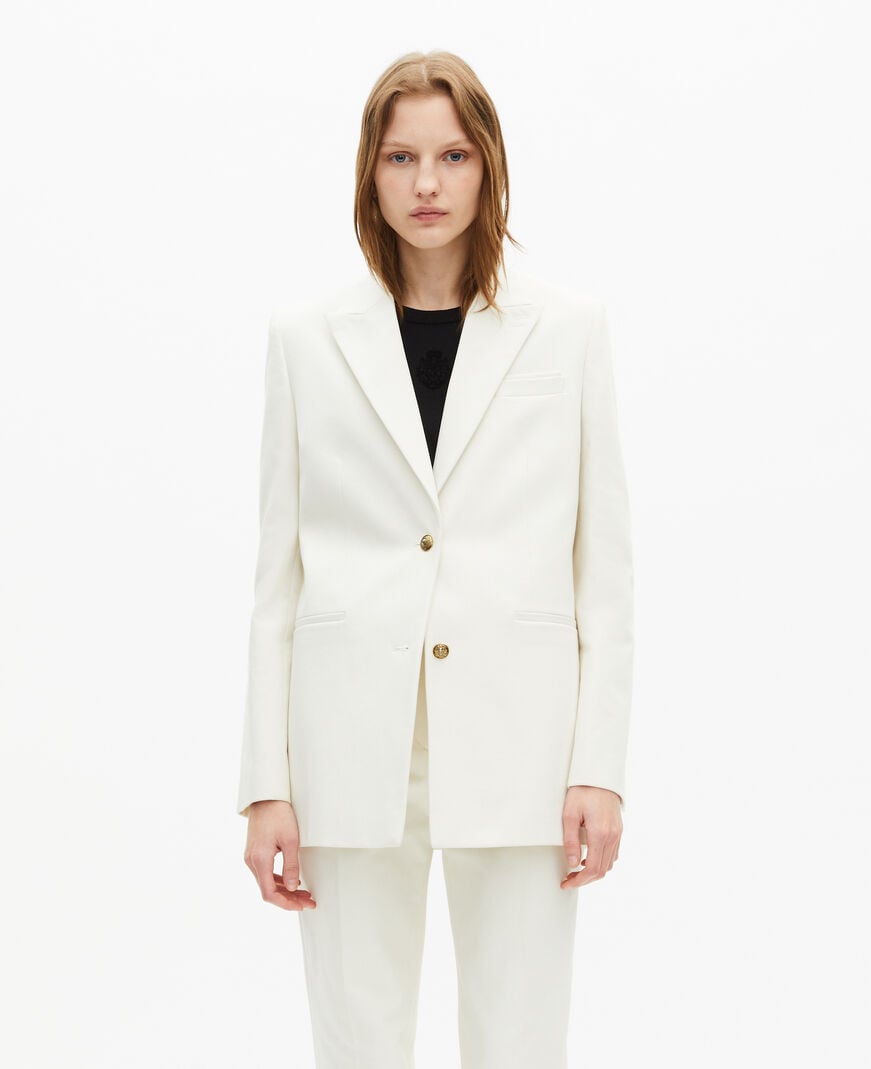 The Kooples FEMME WHITE veste de tailleur en coton écrue