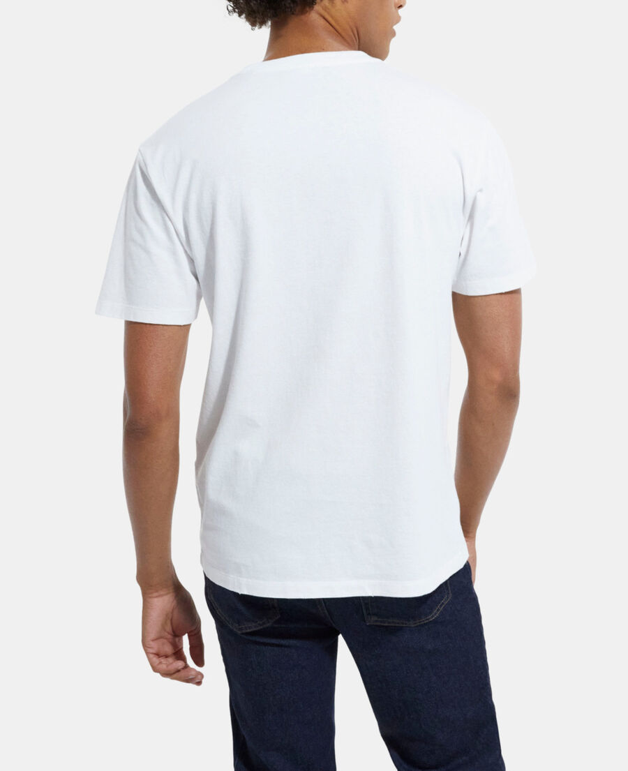 weißes t-shirt mit siebdruck