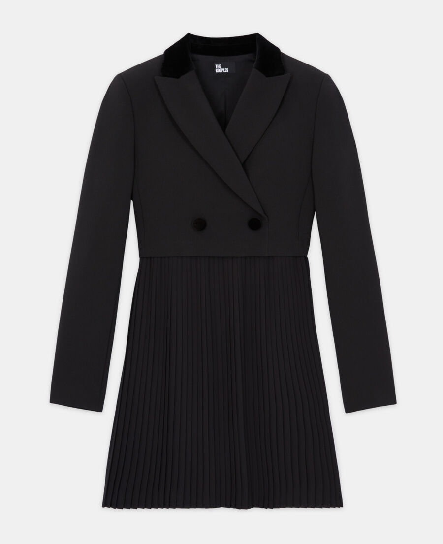 schwarzes kurzes wollkleid