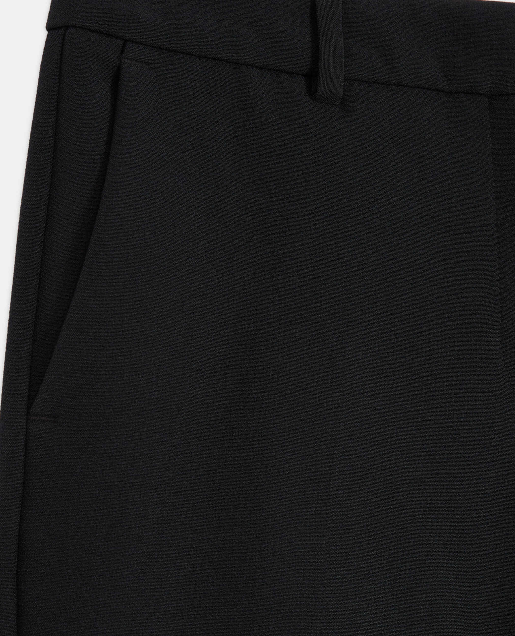 Pantalon de costume en crêpe noir, BLACK, hi-res image number null
