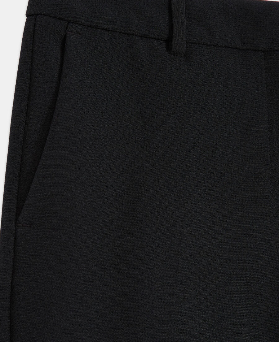 pantalón de traje de crepé negro