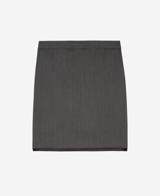 The Kooples DAMEN DARK GREY kurzer grau gestreifter rock