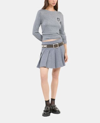 The Kooples F GREY MELANGE long sleeved printed t-shirt