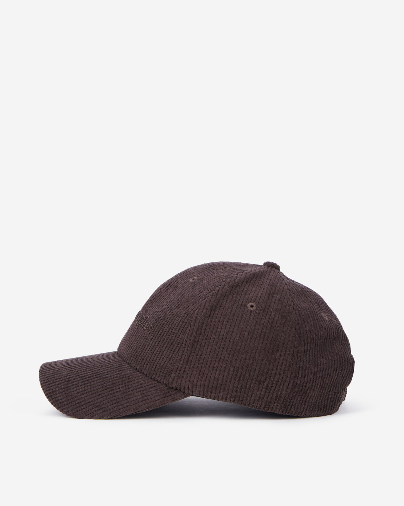The Kooples FEMME BROWN casquette en velours côtelé marron